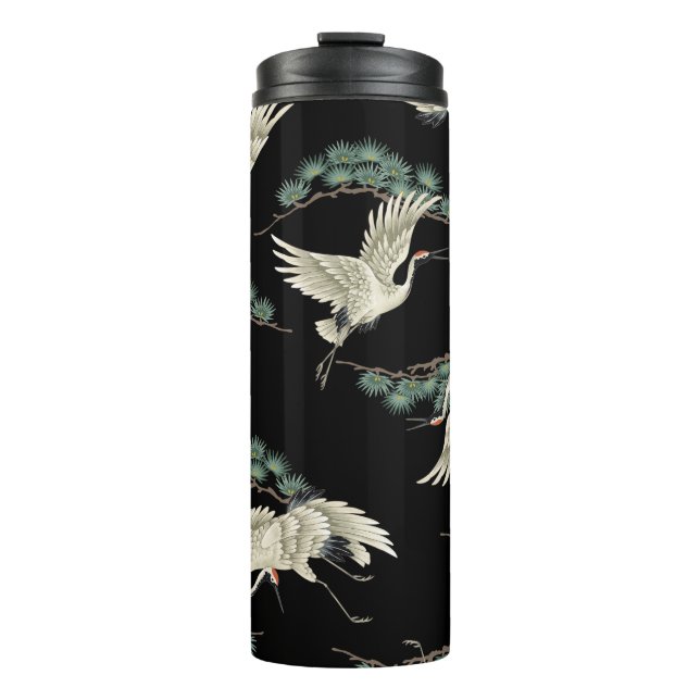 Termo Elegante grúa japonesa: representación artística. (Anverso)