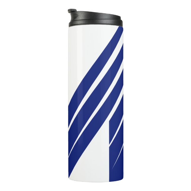 Termo Elegante Letra M Línea Azul  (Rotado hacia la derecha)