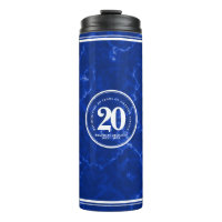 Elegante mármol azul 20 años de trabajo aniversari