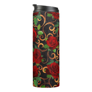Termo Elegante Moda de época elegante Damask Vintage Ros