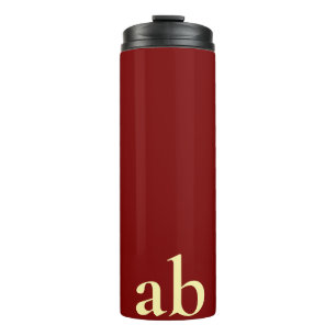 TERMO ELEGANTE MODERNO NOMBRE PERSONALIZADO ROJO OSCURO 