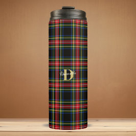 Termo Elegante Navidades clásicos de nombres de monogram