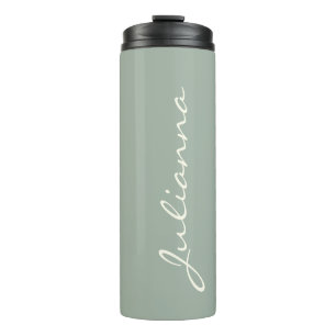 Termo Elegante nombre personalizado con letra script en