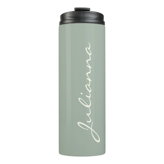 Termo Elegante nombre personalizado con letra script en  (Anverso)