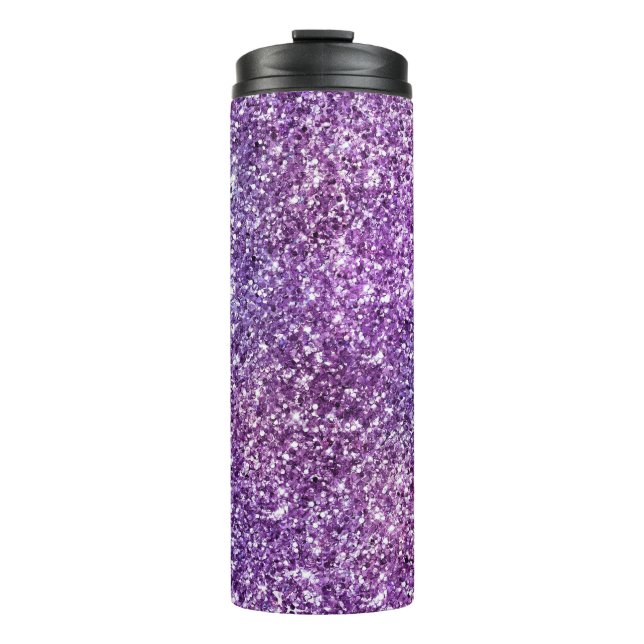 Termo Elegante Patrón Abstracto Morado Chic y Con Estilo (Anverso)