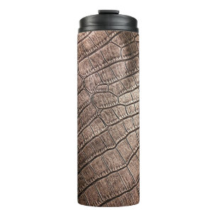 Termo Elegante patrón de cuero cerca.