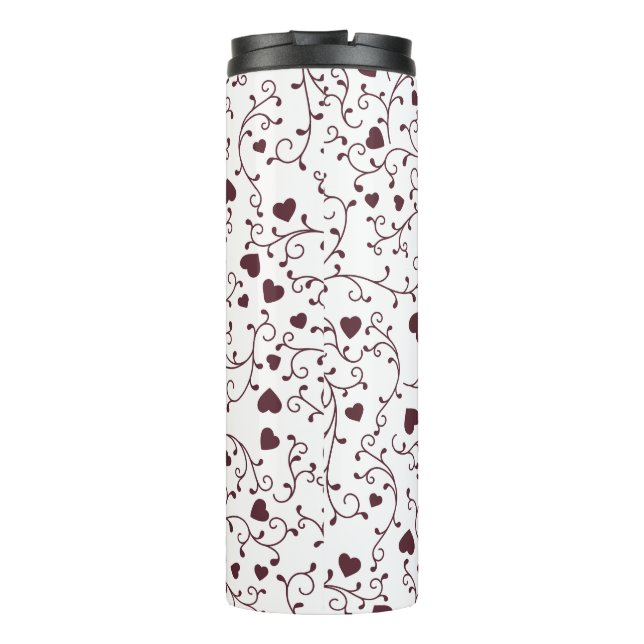 Termo Elegante patrón de filigrana de parra en forma de  (Reverso)