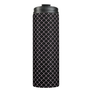 Termo Elegante patrón moderno de cadena de valla rosa