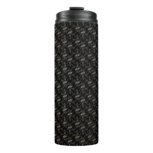 Termo Elegante patrón moderno de corazones y llaves de o