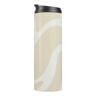 Termo Elegante patrón orgánico simple crema beige
