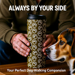 Termo Elegante Perro pasta marrón