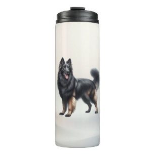 Termo Elegante perro pastor belga con antecedentes