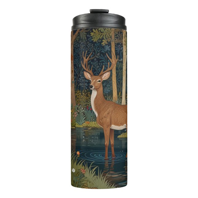 Termo Elegante retro de ciervo boho bosque vegetación (Anverso)