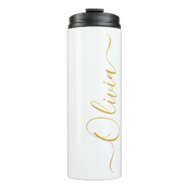 Termo Elegante Taza Blanca con Nombre Olivia en Letra Do