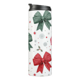 Termo Elegante taza de Navidad con lazo para ella
