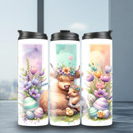 Termo Elegante Tumbler de pincel de vaca de Pascua