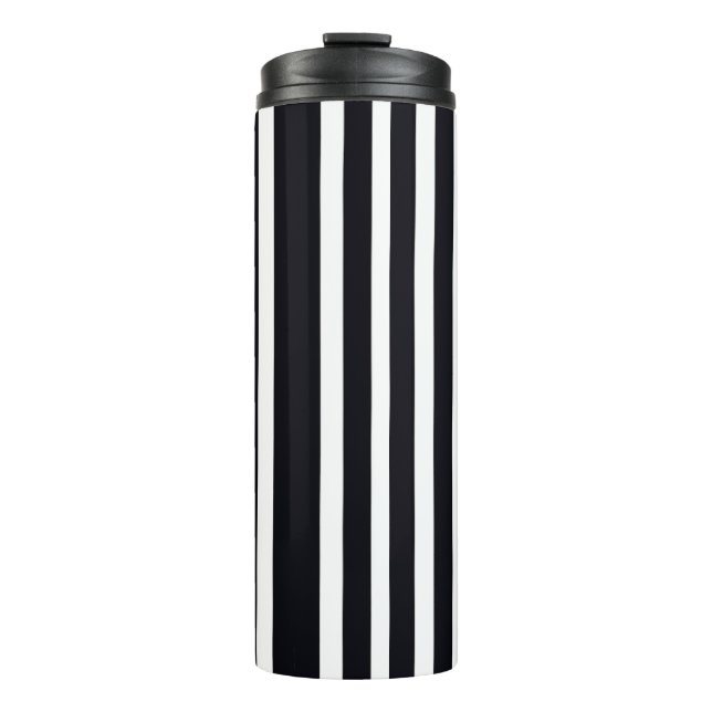 Termo Elegante Tumbler termal Black White Strike Art (Anverso)
