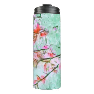 Termo Elegante Tumbler Termal de Diseño de Cerezo