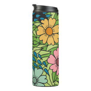 Termo Elegante Tumbler termal de fondo de escritorio flo