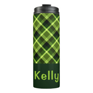 Termo Elegante Tumbler termal de Monograma Verde Pea