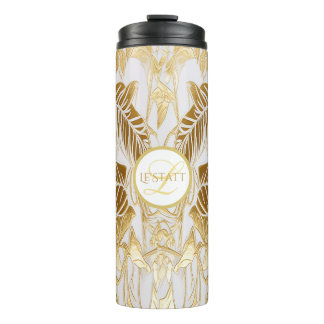 Termo Elegante Tumbler Termal Monogramado Dorado Aura