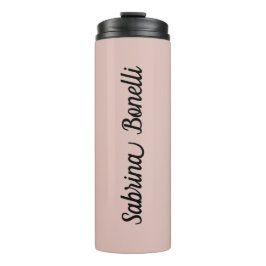 Termo Elegante único color sencillo Rosa dorado