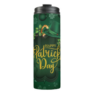 Termo Elegante verde oscuro - Feliz Día de San Patricio