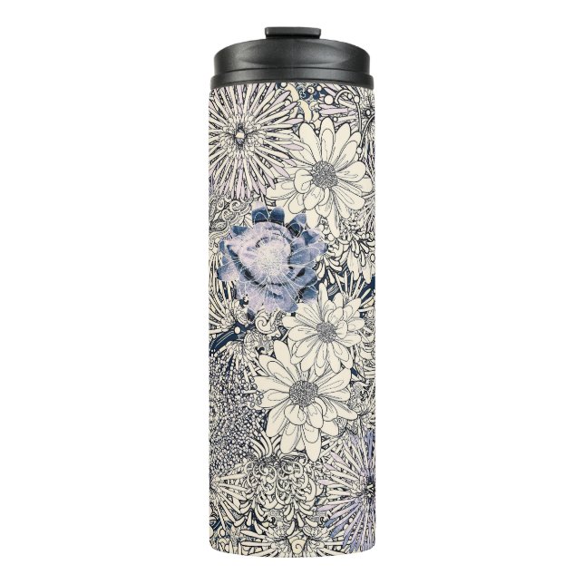 Termo Elegante Vintage Abstract Fondo Floral | (Anverso)