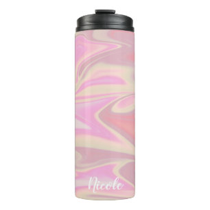 Termo elegante y elegante mármol rosa