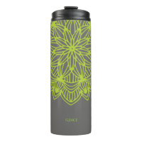 Elegante y personalizado gris verde Mandala Lime