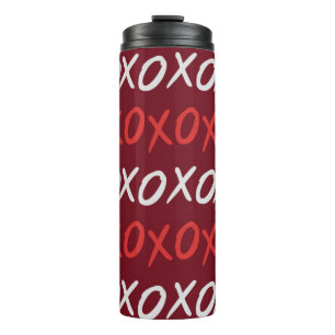 Termo Elegantes abrazos y besos XOXO de Borgoña
