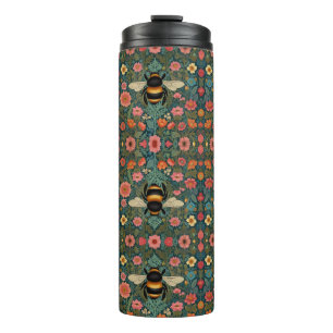 Termo Elegantes florales boho retro abeja primavera 