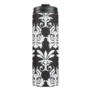 Termo Elegantes motivos de fans en el Art Deco Dorado.