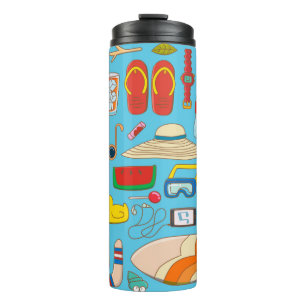 Termo Elemento de colección de material de verano para