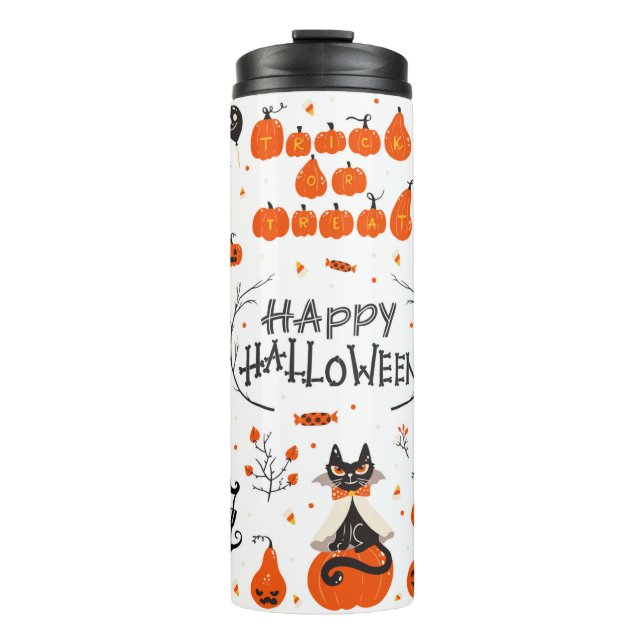Termo Elementos de diseño de Halloween. Clases de Hallow (Anverso)