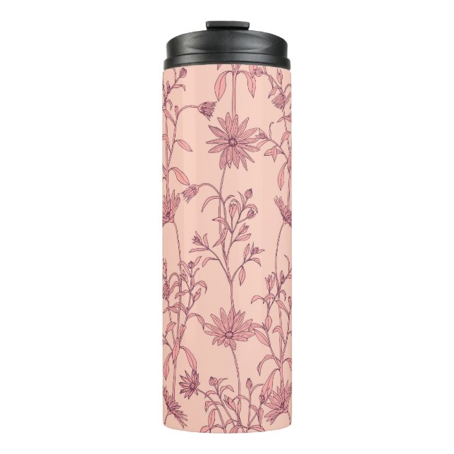 Termo Elementos vintage florales, fondo sin fisuras. (Anverso)