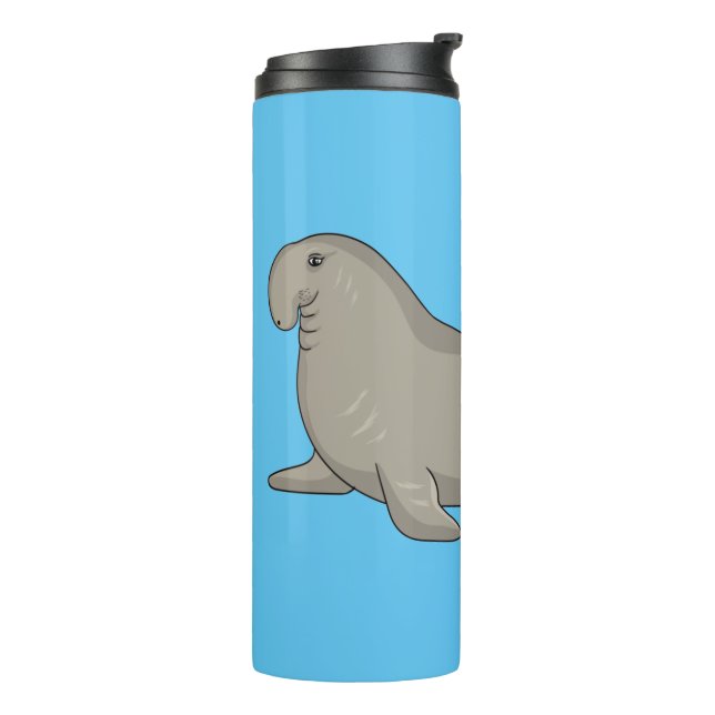 Termo Elephant seal cartoon illustration (Rotado hacia la izquierda)