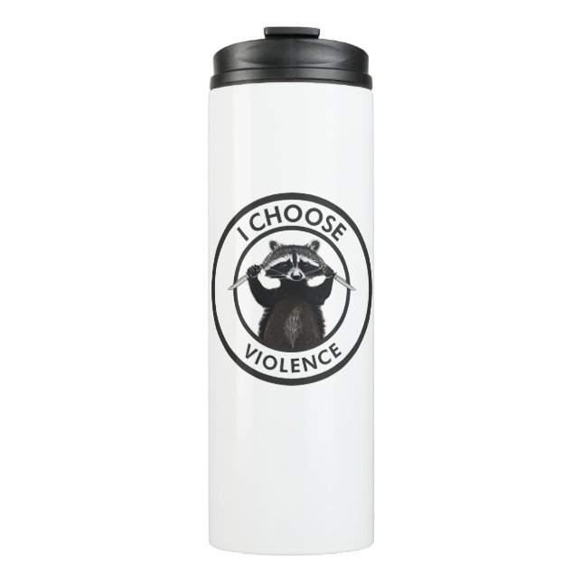 Termo Elijo Violencia Graciosa Raccoon (Anverso)