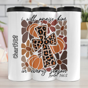 Termo Elogio a Fall Leopard Print Cross
