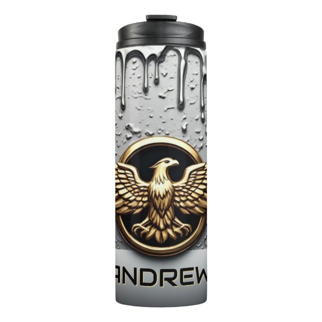 Termo Emblema de Águila Dorada con Alas Extendidas (Anverso)