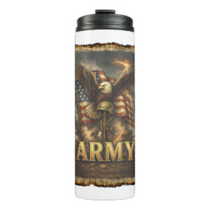 Termo Emblema del Ejército con Bandera y Águila