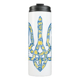 Termo Emblema nacional ucraniano trident tryzub