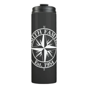 Termo Emblema personalizable de monograma de estrella de
