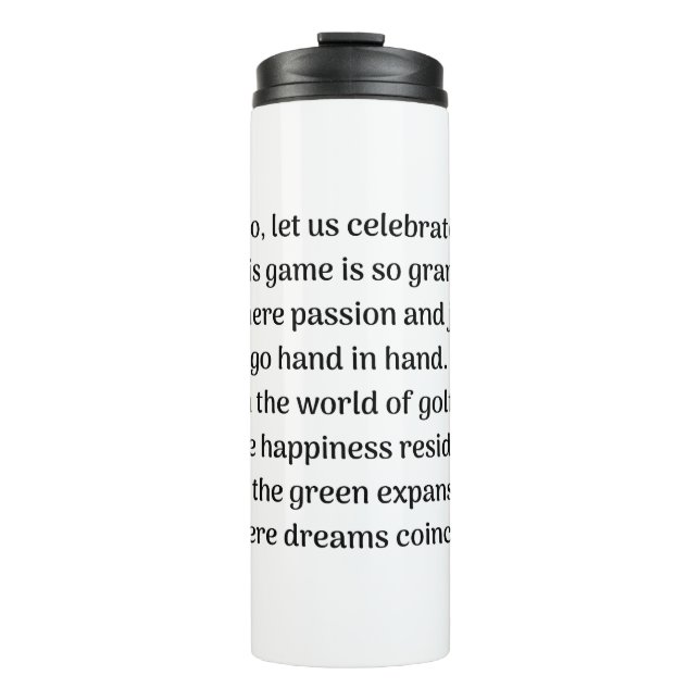 Termo Emoción del golfista (Anverso)