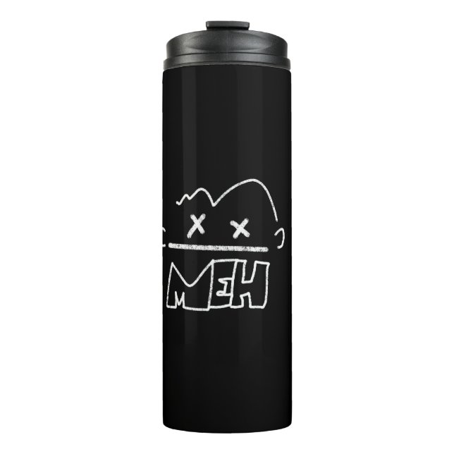 Termo emoji de cara divertida de meh (Anverso)