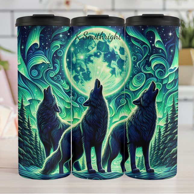 Termo Empaquetamiento de lobo de la luna de esmeralda (Subido por el creador)