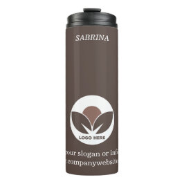 Termo Empresa elegante | Mocha Mousse | Personalizado