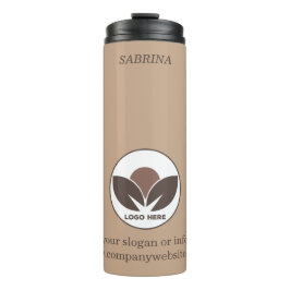Termo Empresa elegante | Mocha Mousse | Personalizado