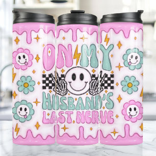 Termo En el último nervio de mi esposo divertido inflado