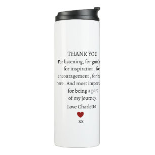 Termo encantador agradecimiento personalizado de amor